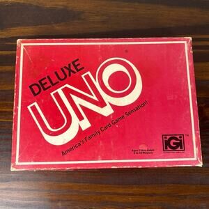 VTG 1978 Deluxe Uno Game 103 Card Deck W/ Original Scorepad Box and Instructions